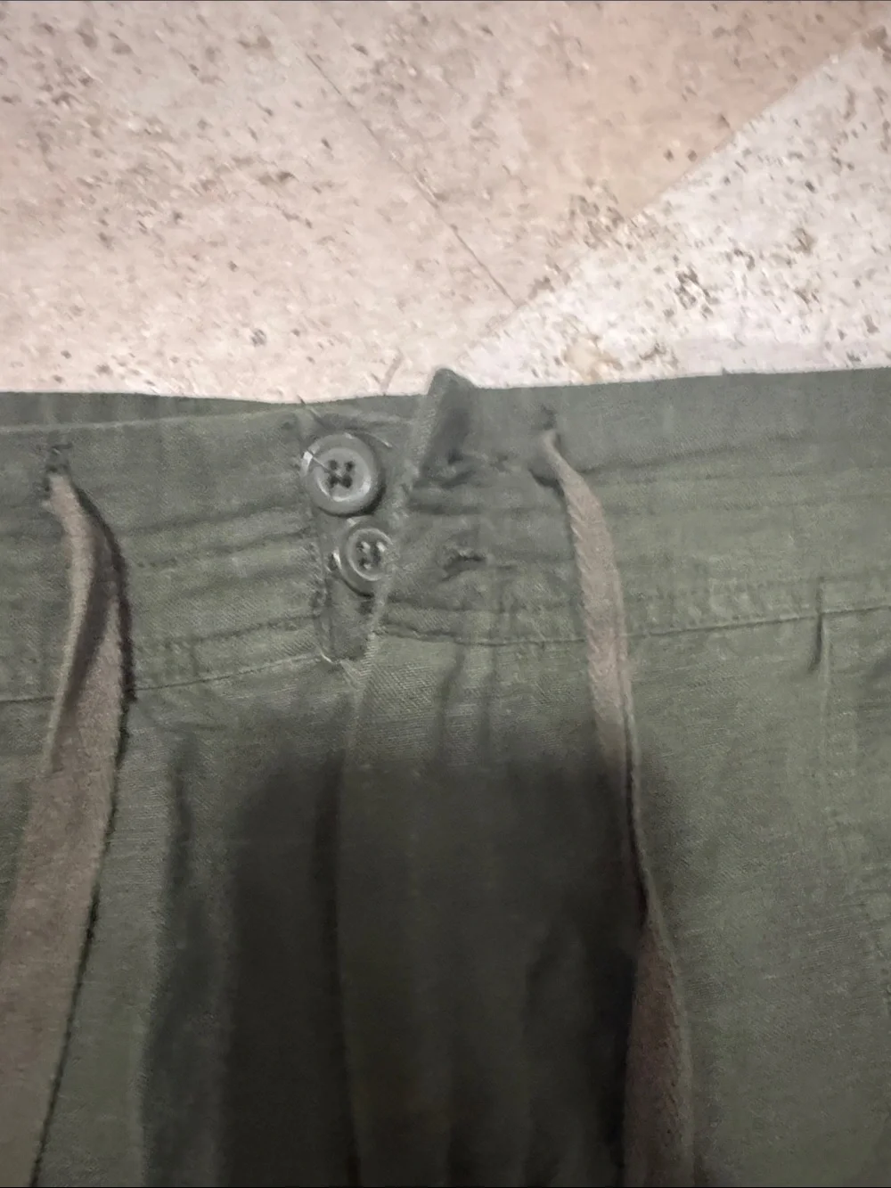 Coldwater Creek Men's Olive Green Drawstring Joggers